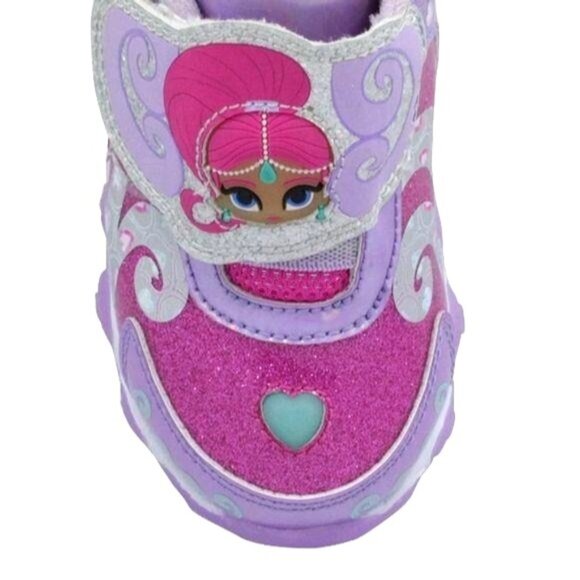 Shimmer & Shine Size 7 Shoes Girls Light-Up Cushioned Insole Pink Purple - Picture 6 of 10
